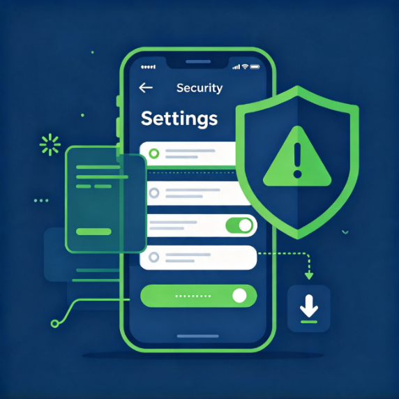 Android security settings screen showing the permission to allow installs from unknown sources when installing the Chicken Road APK